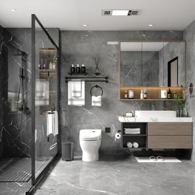 现代家居卫生间 马桶 淋浴间 卫浴用品