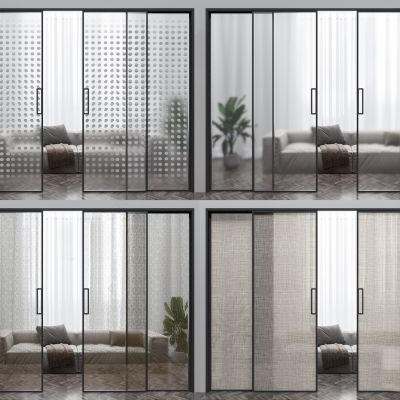 现代推拉门 玻璃门