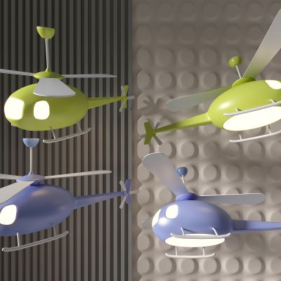 儿童吊扇灯 儿童卧室吊灯 现代电扇灯 现代吊灯 吊灯风扇 创意吊灯 创意吊扇