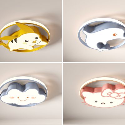 现代儿童吸顶灯  卡通吸顶灯 男童卧室 女童卧室吸顶灯 圆形 可爱 儿童卧室