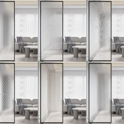 现代玻璃隔断 屏风