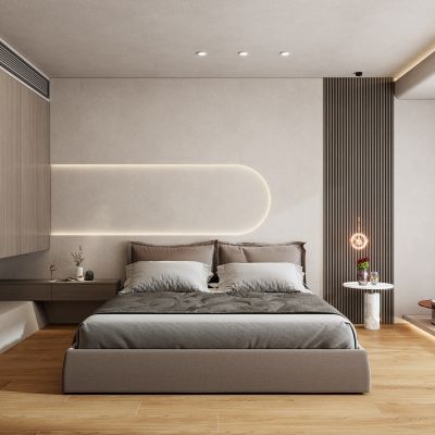 诧寂风圆弧吊顶卧室