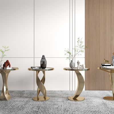 现代边几 角几 组合 饰品摆件 花瓶