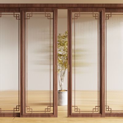 新中式推拉门玻璃门