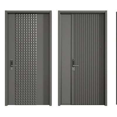 现代烤漆防盗门_入户门_智能密码锁门_子母门_庖丁门