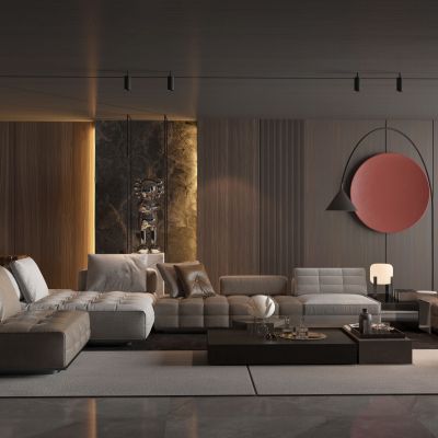 现代风格的客厅