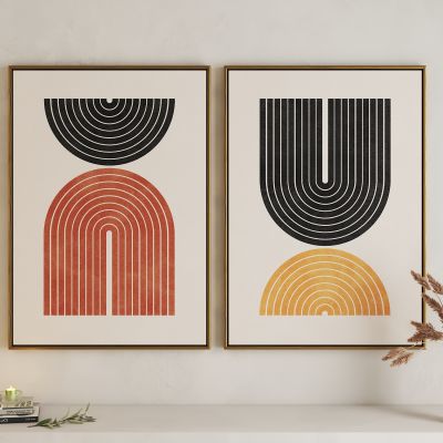 现代极简几何图案挂画