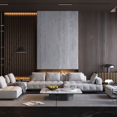 现代风格的客厅