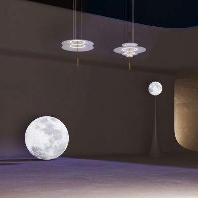 现代吊灯月球台灯