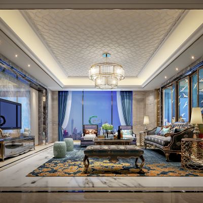 现代欧式家居客厅