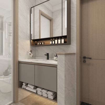 现代卫生间，浴室，卫浴用品，卫生洁具，浴室柜，水盆，镜柜，室内门