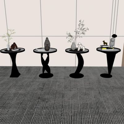 现代边几 角几 组合 饰品摆件