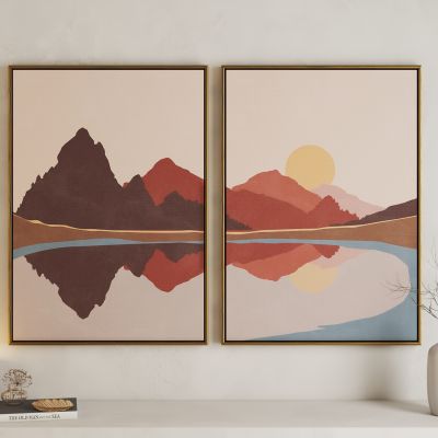 现代风景剪影艺术挂画