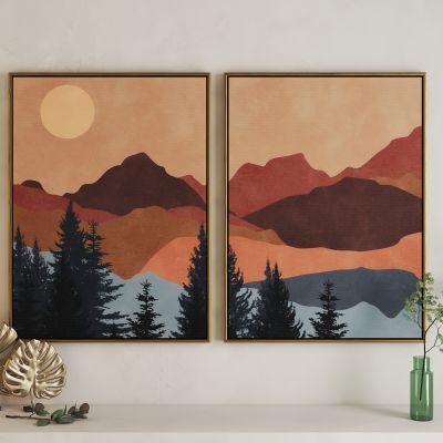 现代风景剪影艺术挂画