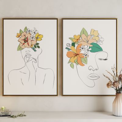 现代女性肖像挂画