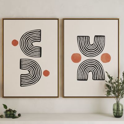 现代极简几何图案挂画