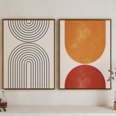 现代极简几何图案挂画