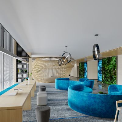 接待区 茶水吧 前厅