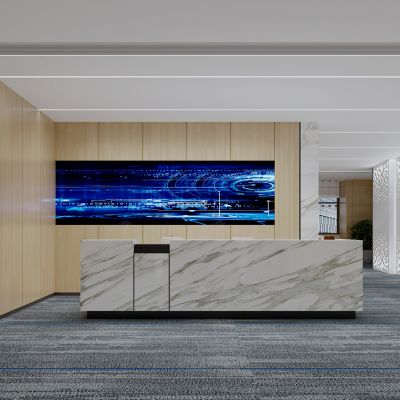 前台 开敞办公区 接待室 茶水间