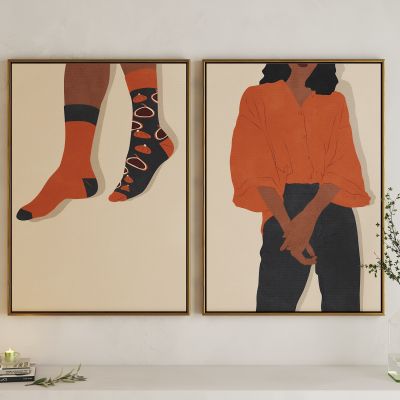 现代女性剪影艺术挂画