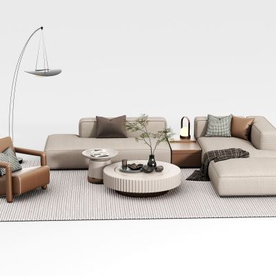 现代沙发茶几组合