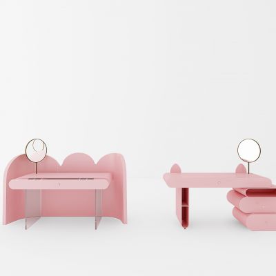 现代少女粉梳妆台