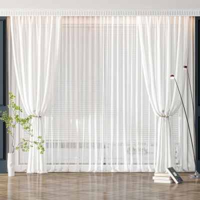 现代纱帘窗帘