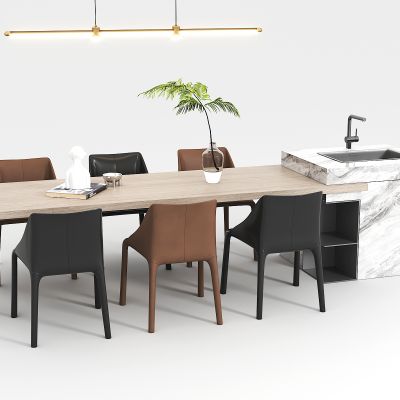 中岛餐桌椅组合