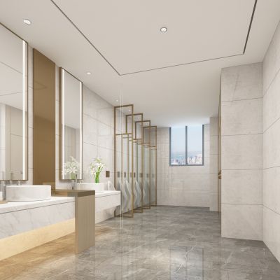 现代公共卫生间 酒店卫生间