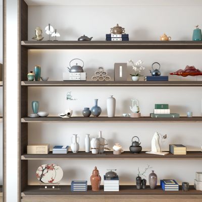 新中式书籍花瓶饰品摆件