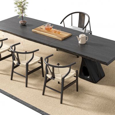 新中式茶桌椅组合