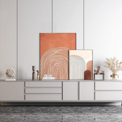 现代电视柜 边柜 摆件 花瓶 装饰柜 厅柜 实木柜