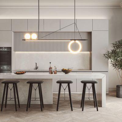 现代家居吧台区