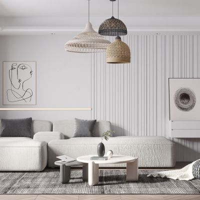 现代家居客厅 沙发茶几组合