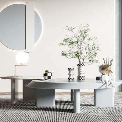 现代茶几组合 饰品摆件 雕塑