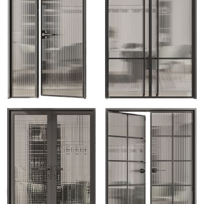 现代玻璃门 推拉门