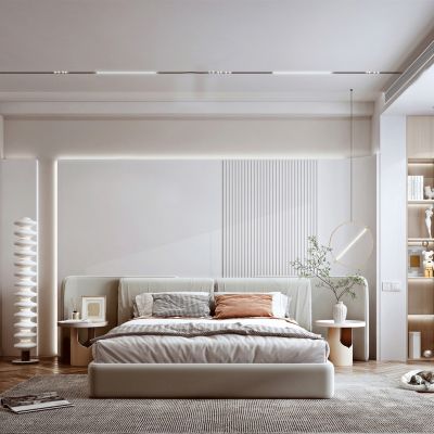 现代简约卧室 双人床