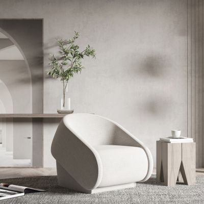 现代单人沙发 角几 边几