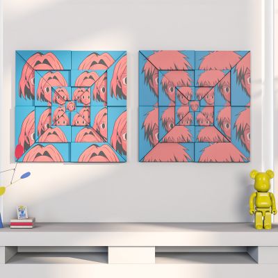 现代潮玩插画装饰画美陈