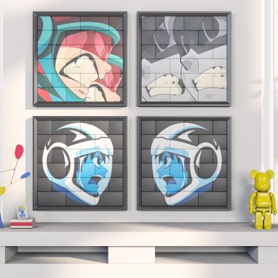 现代潮玩插画装饰画美陈