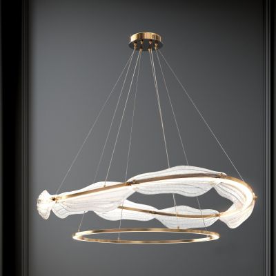 新中式双层环形吊灯