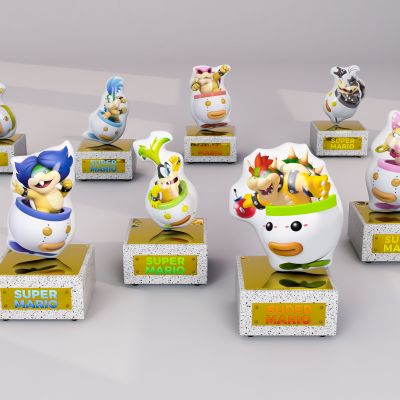 现代家居陶瓷美陈摆件3D卡通