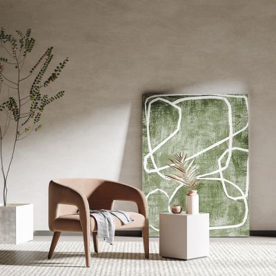 侘寂休闲椅 装饰画 盆栽