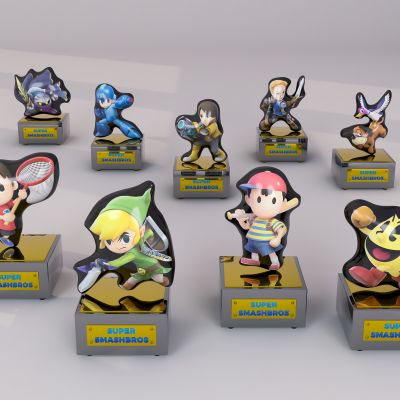 现代家居陶瓷美陈摆件3D卡通