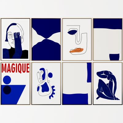 现代克莱因蓝装饰画