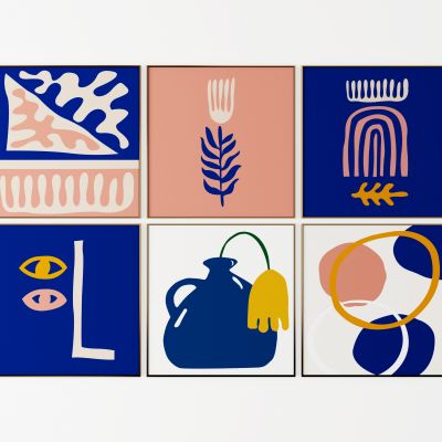 现代克莱因蓝装饰画