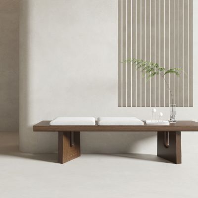 侘寂风床尾凳脚踏