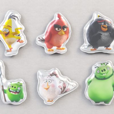 现代潮玩愤怒的小鸟装饰气球美陈3D卡通