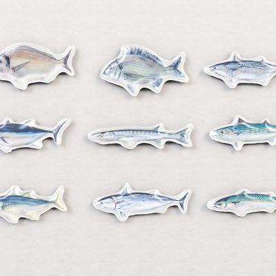 现代潮玩鱼装饰气球美陈3D卡通