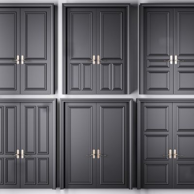 现代烤漆入户双开门 大门